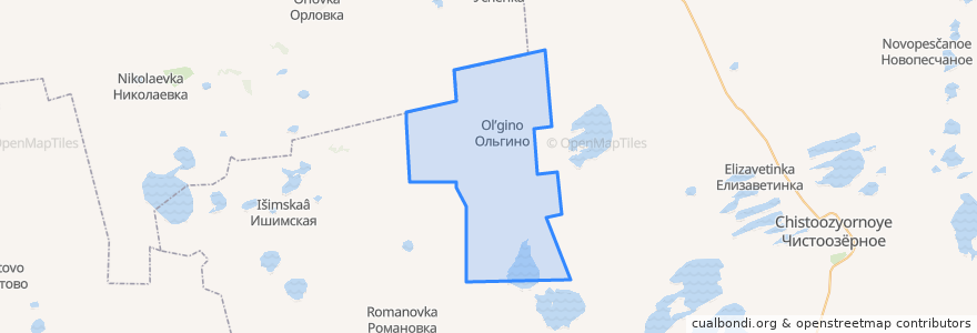 Mapa de ubicacion de Ольгинский сельсовет.