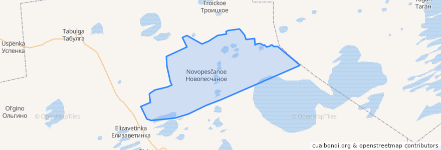 Mapa de ubicacion de Новопесчанский сельсовет.