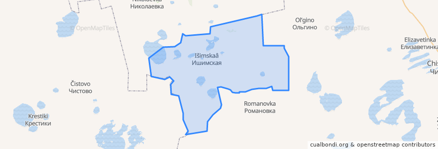 Mapa de ubicacion de Ишимский сельсовет.