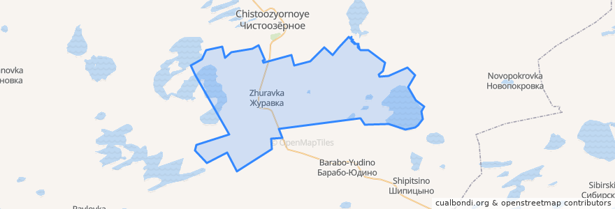 Mapa de ubicacion de Журавский сельсовет.