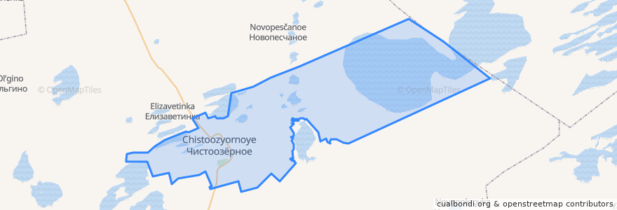 Mapa de ubicacion de городское поселение Чистоозёрное.