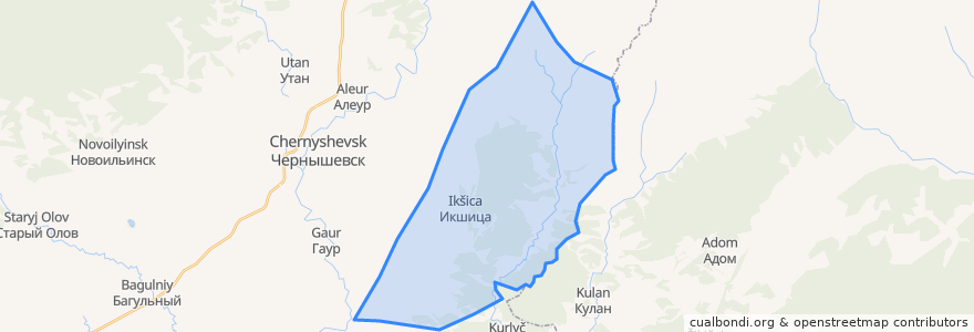 Mapa de ubicacion de Икшицкое сельское поселение.