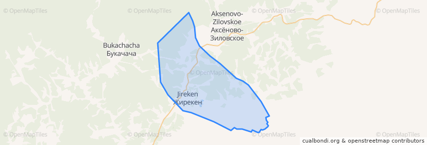 Mapa de ubicacion de Жирекенское городское поселение.