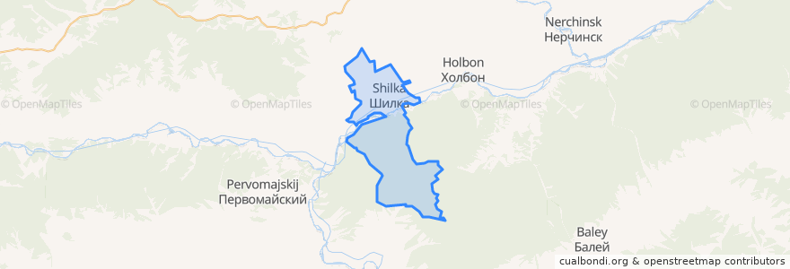 Mapa de ubicacion de Шилкинское городское поселение.