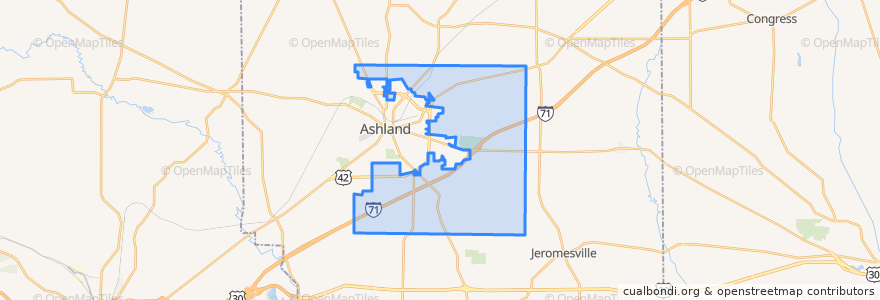 Mapa de ubicacion de Montgomery Township.