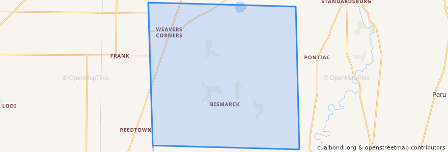 Mapa de ubicacion de Sherman Township.