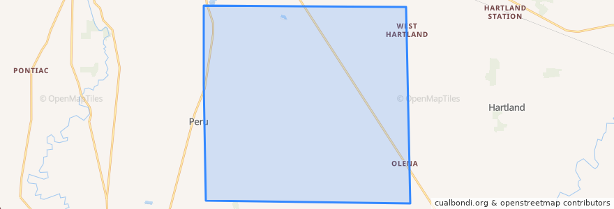 Mapa de ubicacion de Bronson Township.