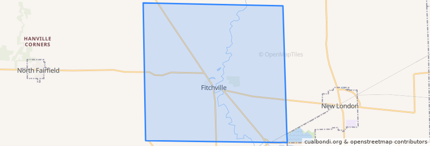 Mapa de ubicacion de Fitchville Township.