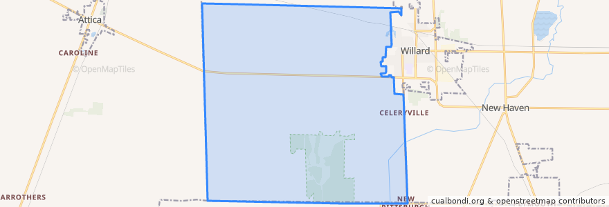 Mapa de ubicacion de Richmond Township.