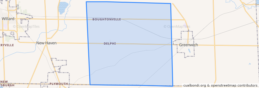 Mapa de ubicacion de Ripley Township.