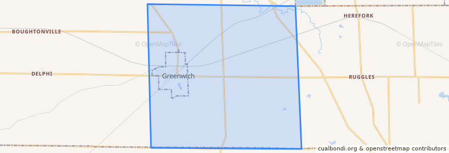 Mapa de ubicacion de Greenwich Township.