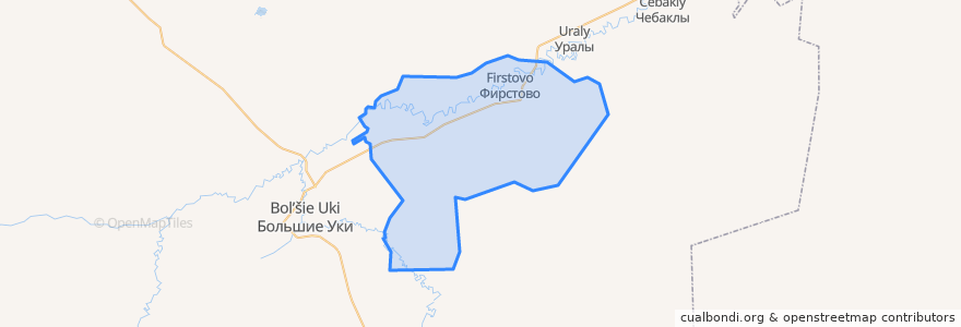 Mapa de ubicacion de Фирстовское сельское поселение.