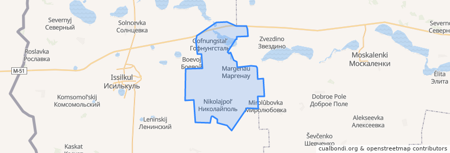 Mapa de ubicacion de Кухарёвское сельское поселение.