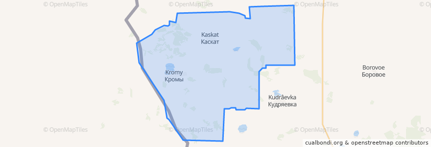 Mapa de ubicacion de Каскатское сельское поселение.