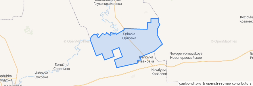 Mapa de ubicacion de Орловское сельское поселение.