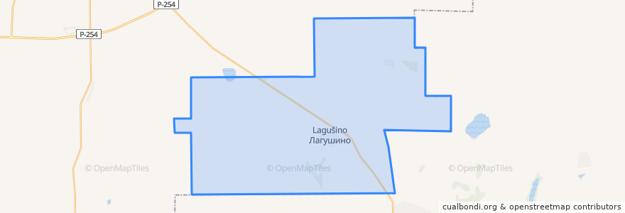 Mapa de ubicacion de Лагушинское сельское поселение.