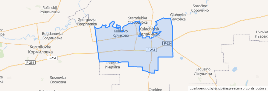 Mapa de ubicacion de Куликовское сельское поселение.