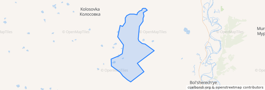 Mapa de ubicacion de Чапаевское сельское поселение.