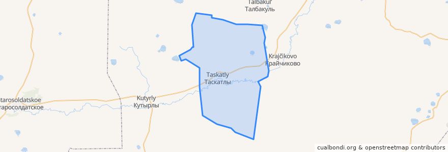 Mapa de ubicacion de Таскатлинское сельское поселение.