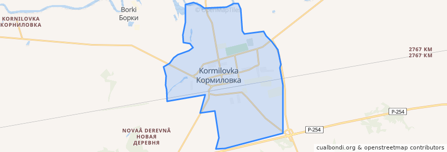 Mapa de ubicacion de Кормиловское городское поселение.