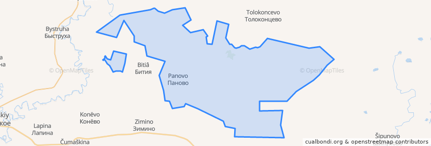 Mapa de ubicacion de Пановское сельское поселение.