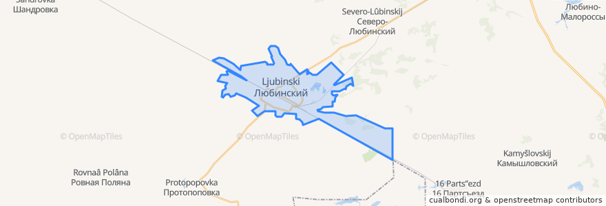 Mapa de ubicacion de Любинское городское поселение.