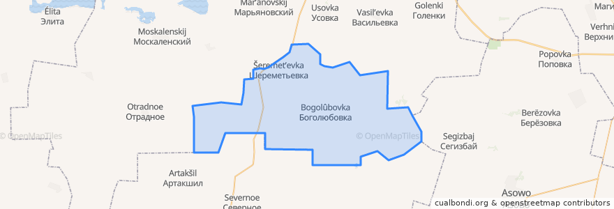 Mapa de ubicacion de Боголюбовское сельское поселение.