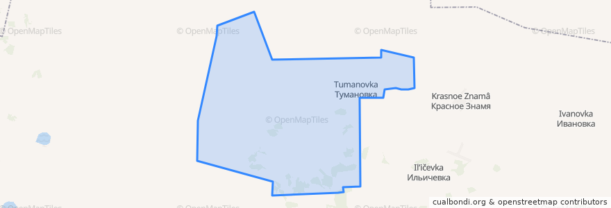 Mapa de ubicacion de Тумановское сельское поселение.