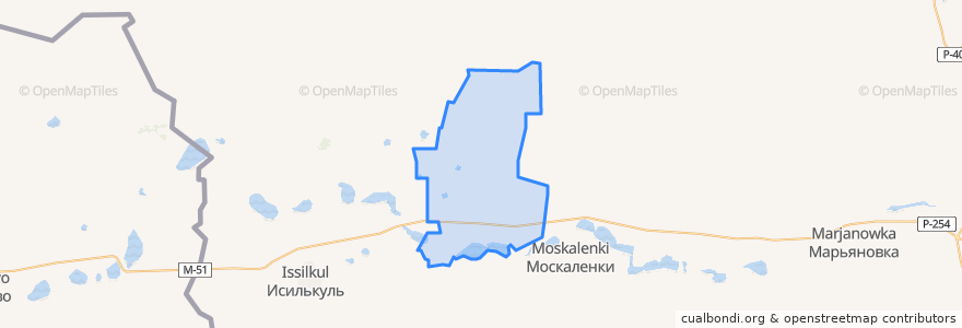 Mapa de ubicacion de Звездинское сельское поселение.