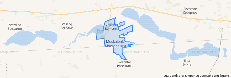 Mapa de ubicacion de Москаленское городское поселение.