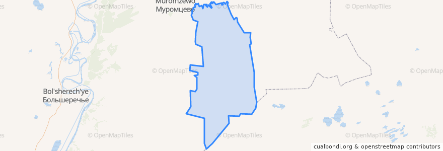 Mapa de ubicacion de Мысовское сельское поселение.