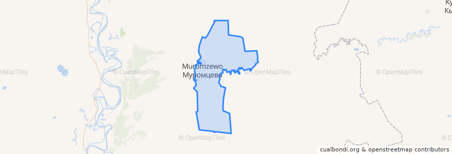 Mapa de ubicacion de Муромцевское городское поселение.