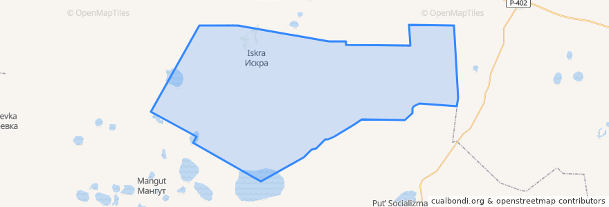 Mapa de ubicacion de Искровское сельское поселение.