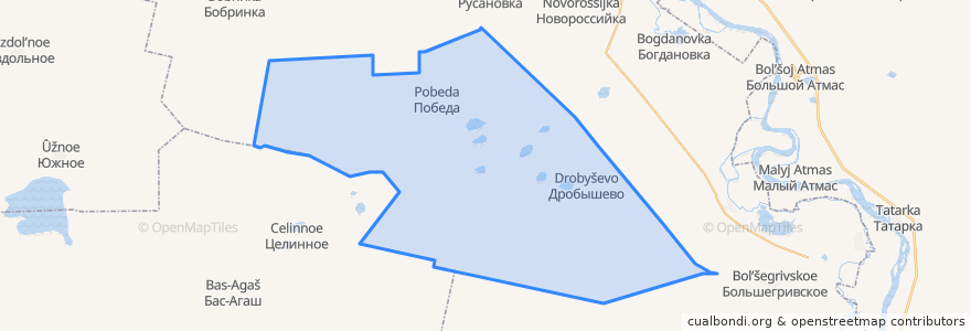 Mapa de ubicacion de Победовское сельское поселение.