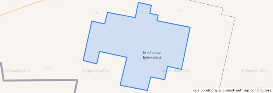 Mapa de ubicacion de Буняковское сельское поселение.