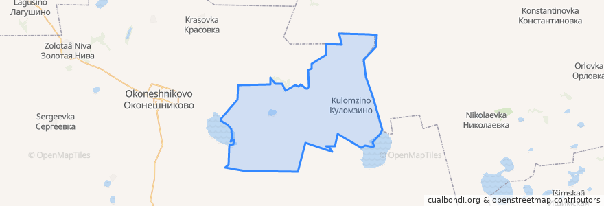 Mapa de ubicacion de Куломзинское сельское поселение.