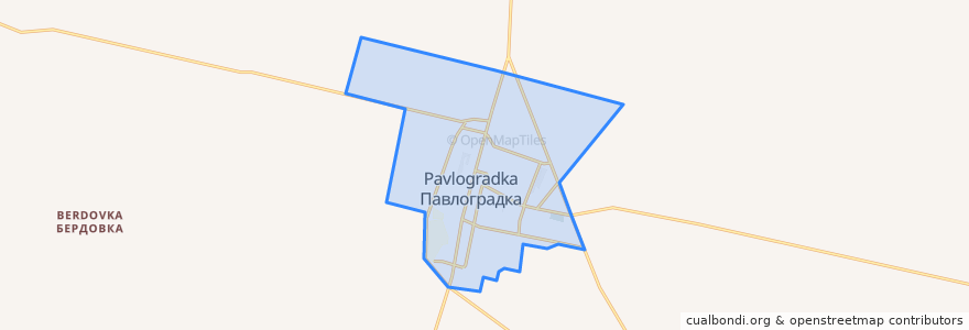 Mapa de ubicacion de Павлоградское городское поселение.