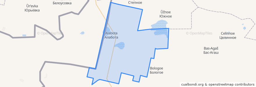 Mapa de ubicacion de Алаботинское сельское поселение.