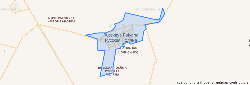 Mapa de ubicacion de Русско-Полянское городское поселение.