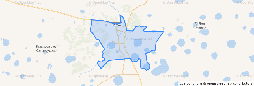 Mapa de ubicacion de Тюкалинское городское поселение.