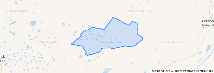 Mapa de ubicacion de Щербакинское сельское поселение.