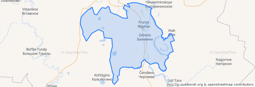 Mapa de ubicacion de Заливинское сельское поселение.