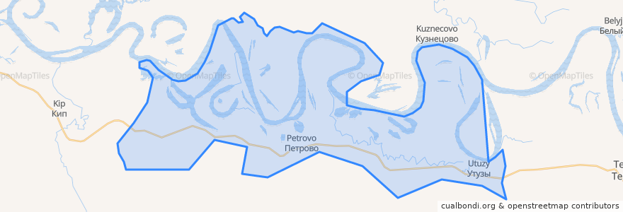 Mapa de ubicacion de Петровское сельское поселение.