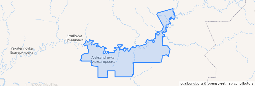 Mapa de ubicacion de Александровское сельское поселение.