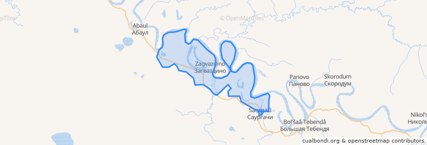 Mapa de ubicacion de Загваздинское сельское поселение.