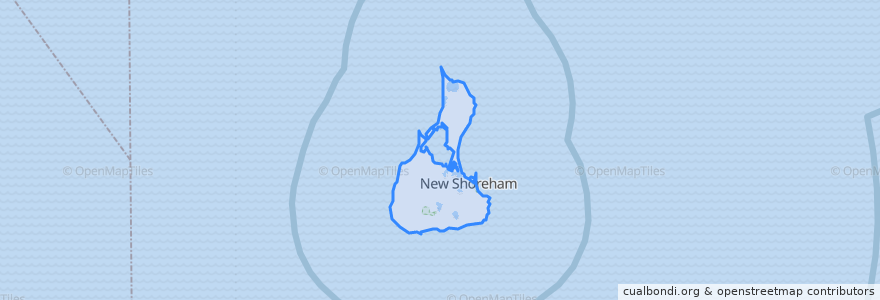 Mapa de ubicacion de New Shoreham.