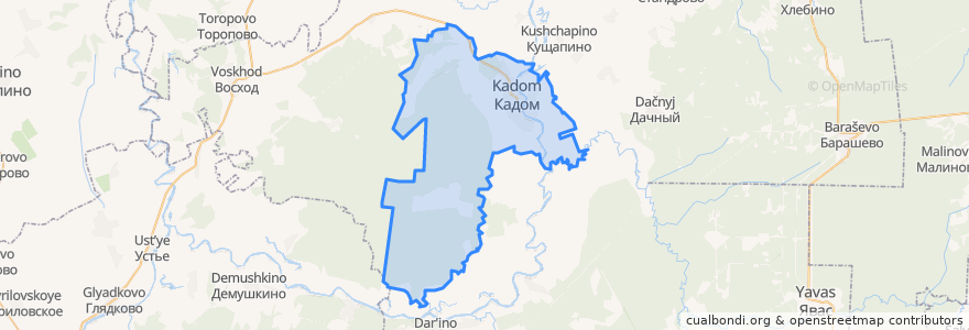 Mapa de ubicacion de Кадомское городское поселение.