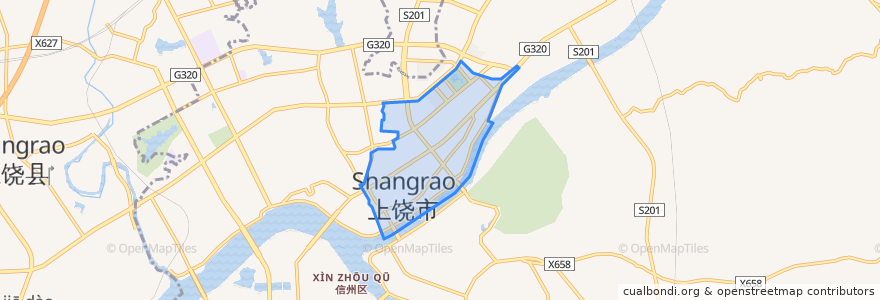 Mapa de ubicacion de Dongshi Subdistrict.