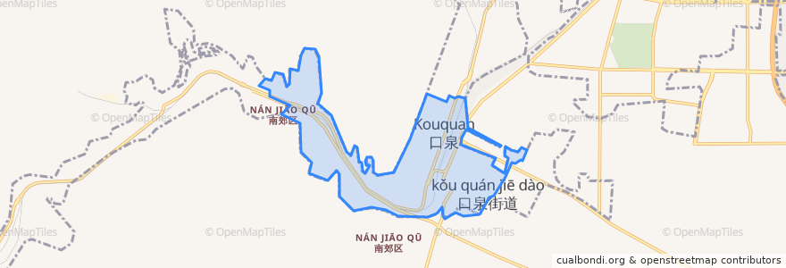 Mapa de ubicacion de 口泉街道.