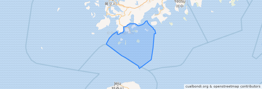 Mapa de ubicacion de 완도군.